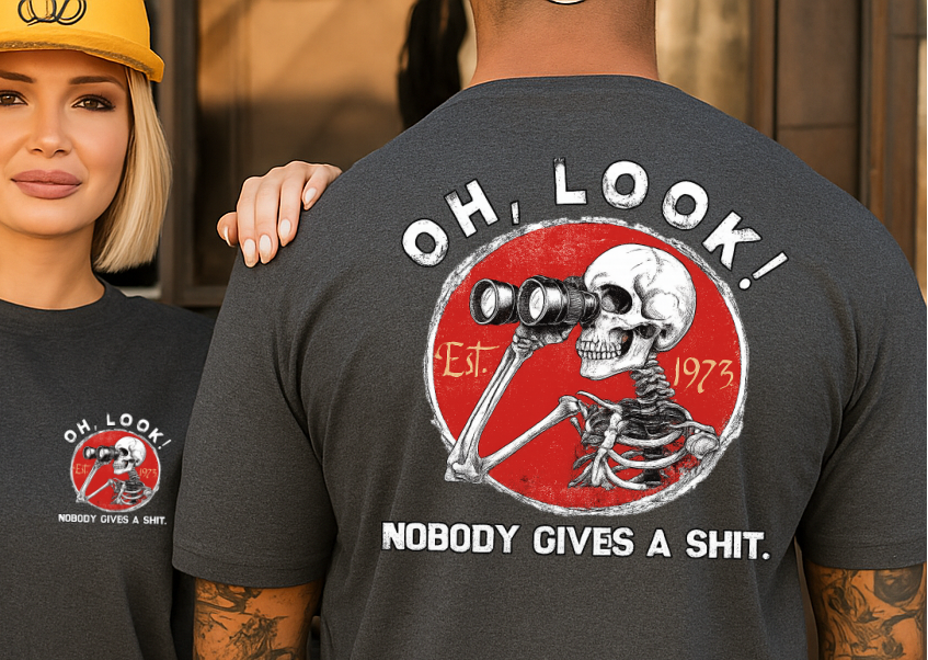 T-Shirt Crewneck Hoody – Oh Look! Nobody Gives a Shit Dad