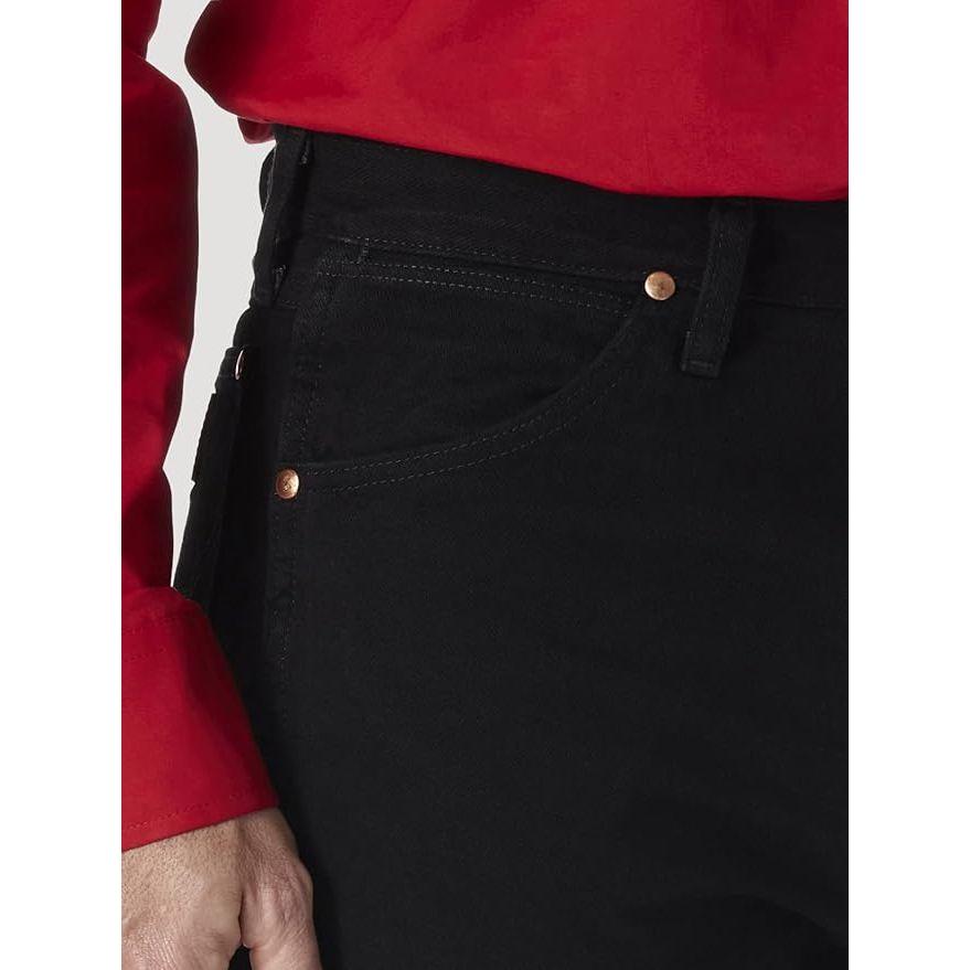 Mens Black Cowboy Cut Pro Rodeo Wrangler Jeans 10H3MWZWK
