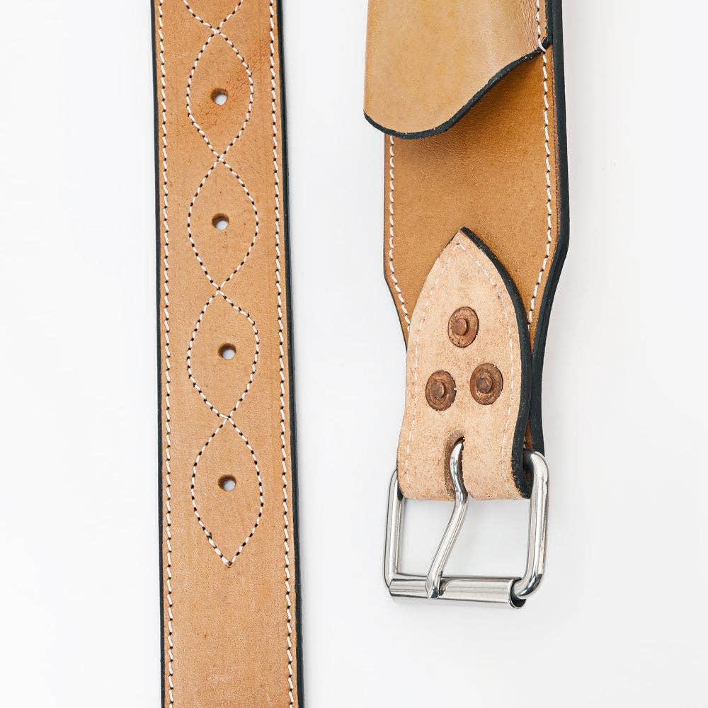 HILASON - Horse Leather Rear Flank Back Saddle Cinch With Billets