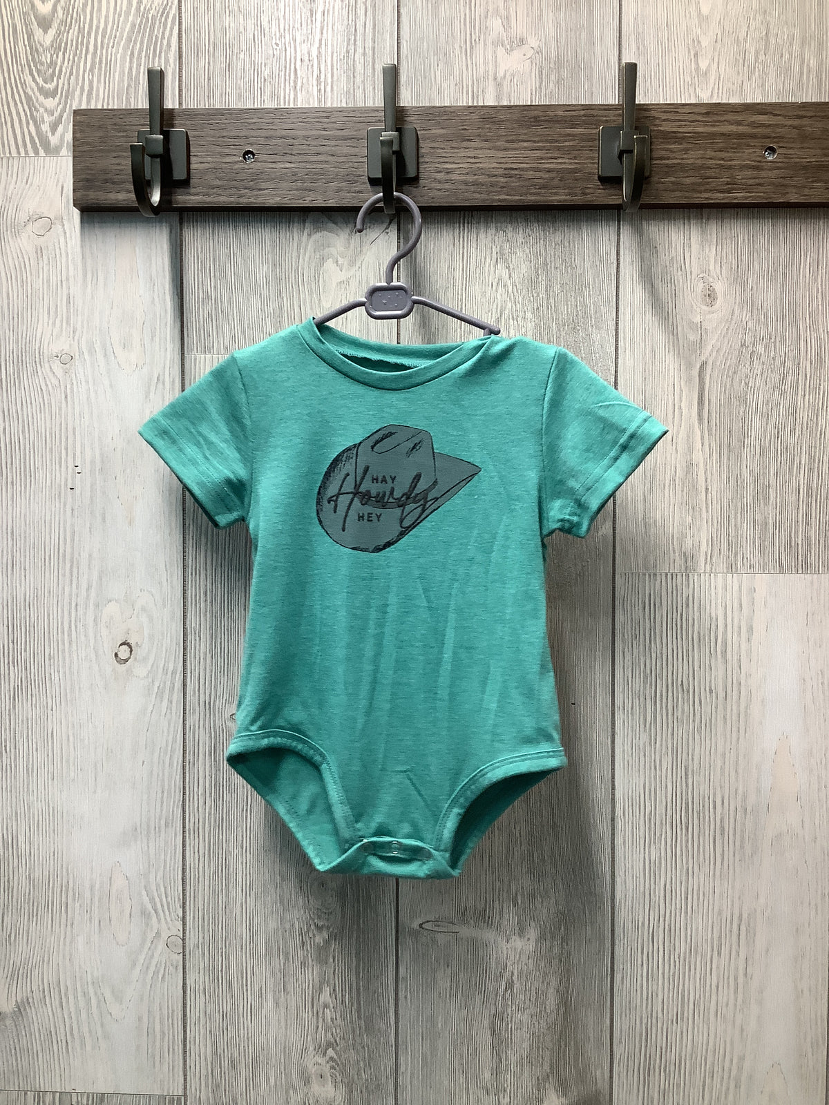 Two2Fly Girl’s Infant Bodysuit “Howdy” green