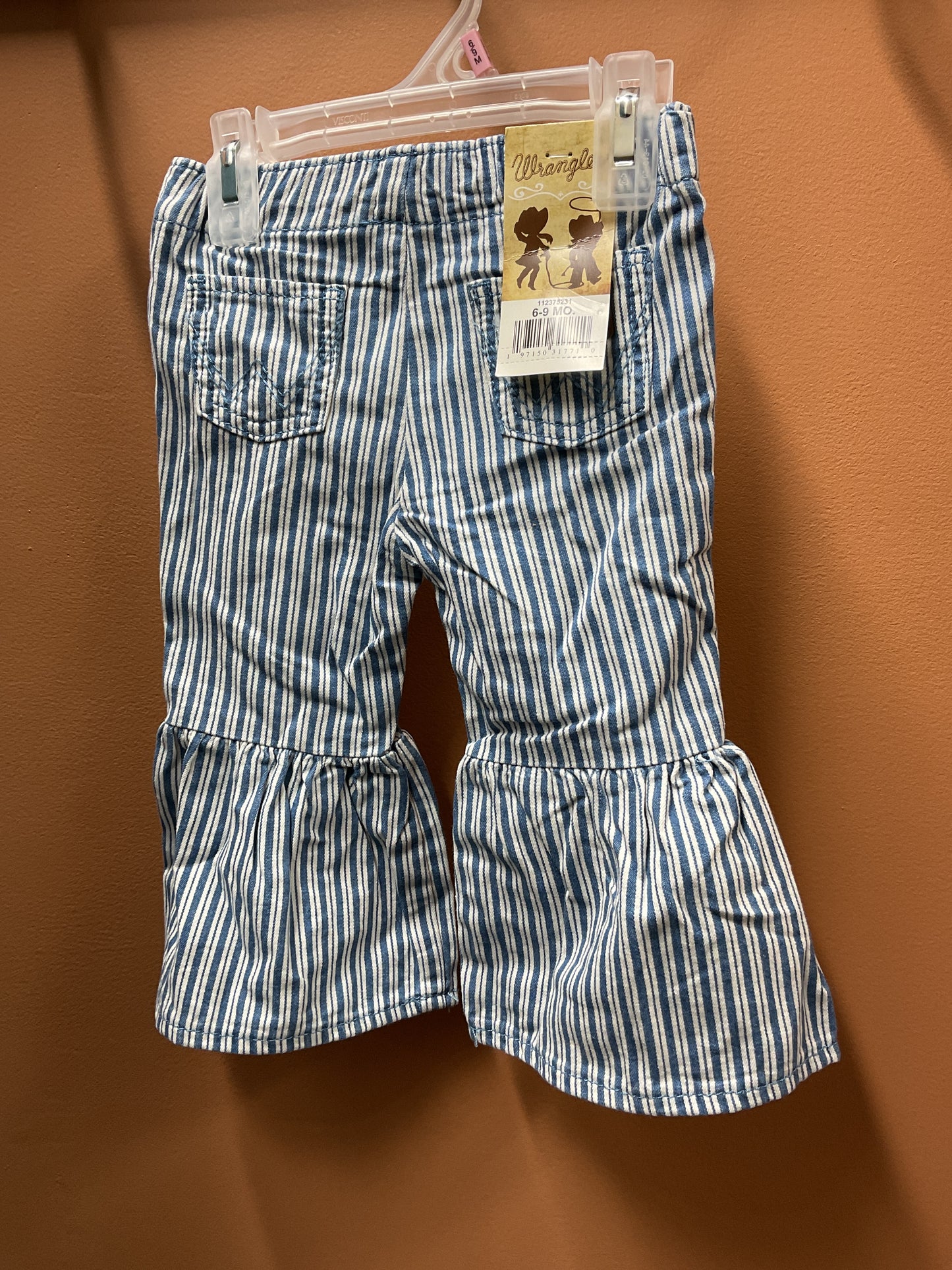 Wrangler Girl Infant to Toddler Jean Flair -Stripe PRINT RUFFLE 112375231