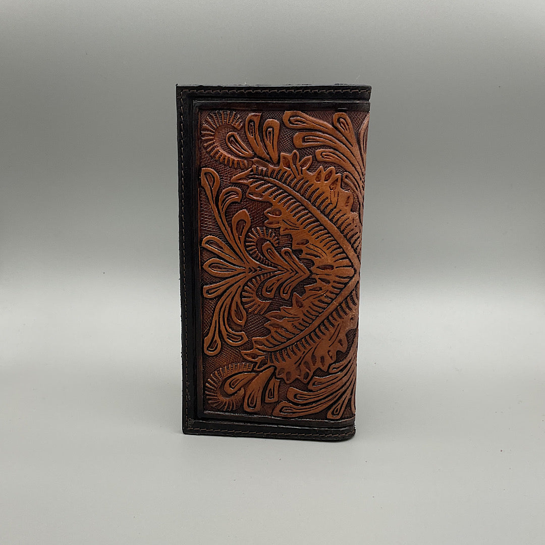 Ranger Belt Co - Men’s Wallet - Brown Carved Leather C1300