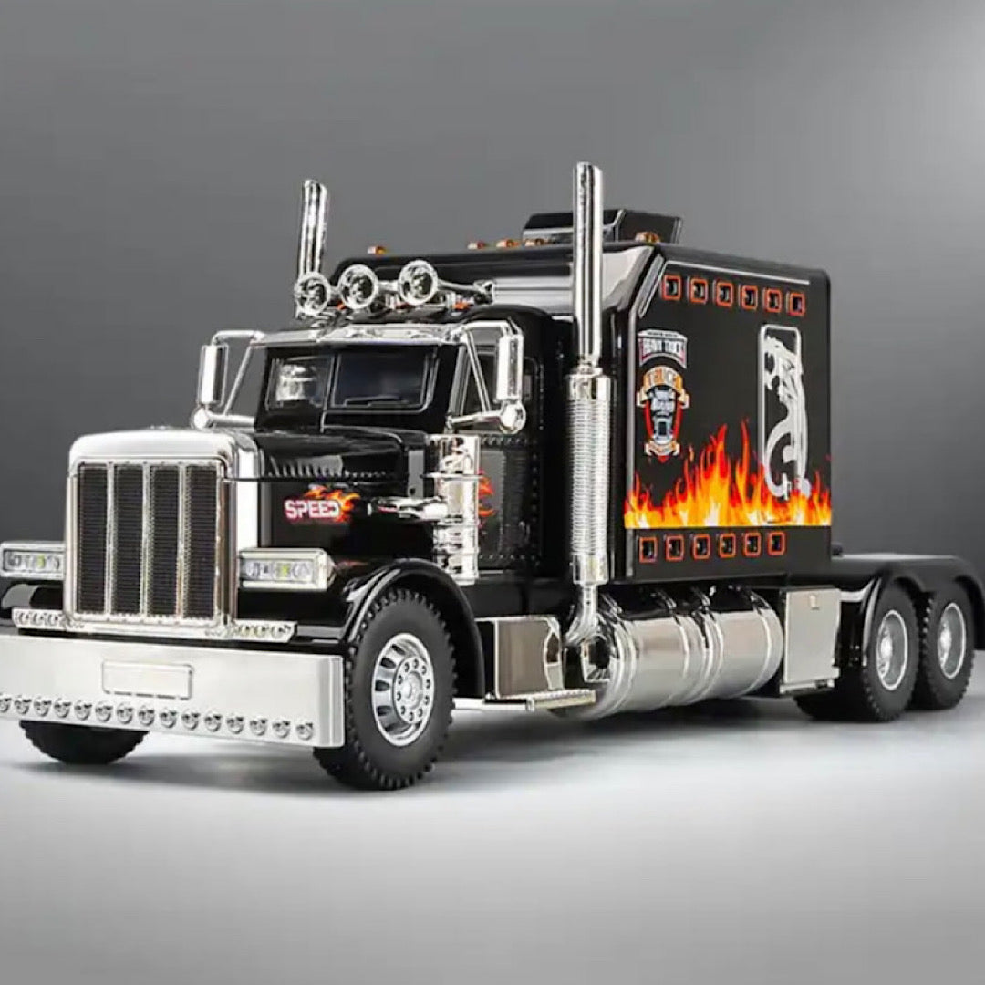 Black w/ Flame Peterbilt 389 Truck