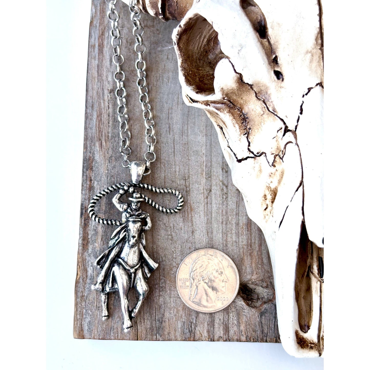 Western Style Rodeo Pendant Necklace