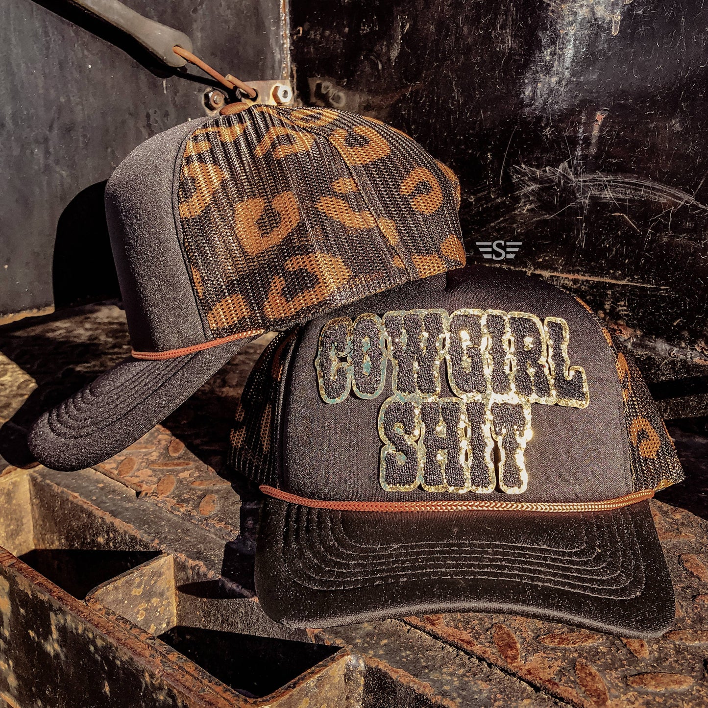 Cowgirl Shit Printed Mesh Leopard Magna Pony™ Trucker Cap