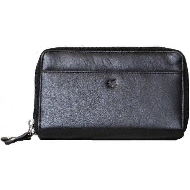 IGI CANADA - Genuine Cowhide Leather Zip-Around Ladies RFID Wallet #7616R