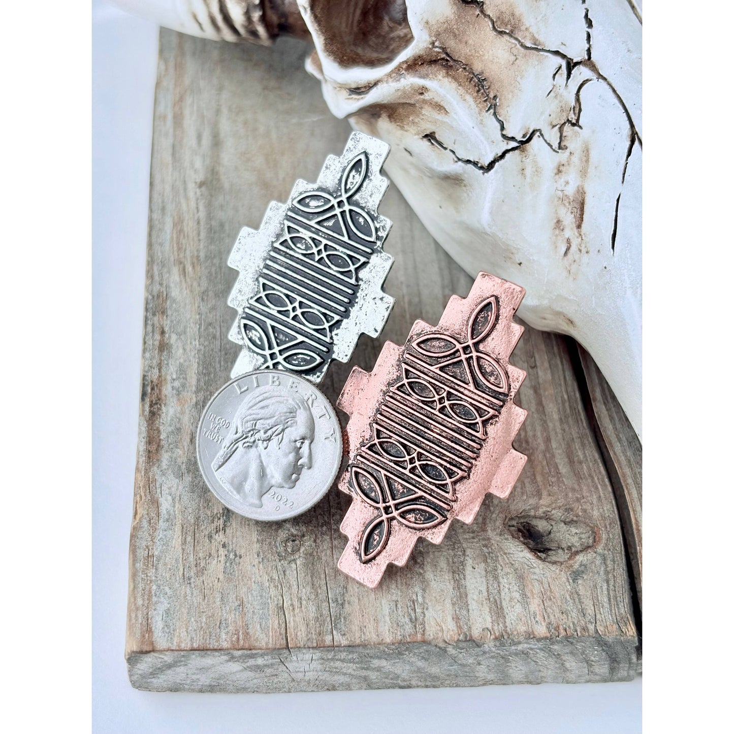 Western Style Aztec Pendant Statement Cuff Ring