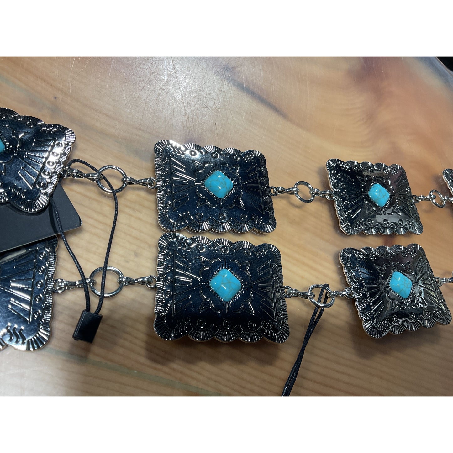 Lucky & Blessed - Girls Concho Belt - Turquoise Stone