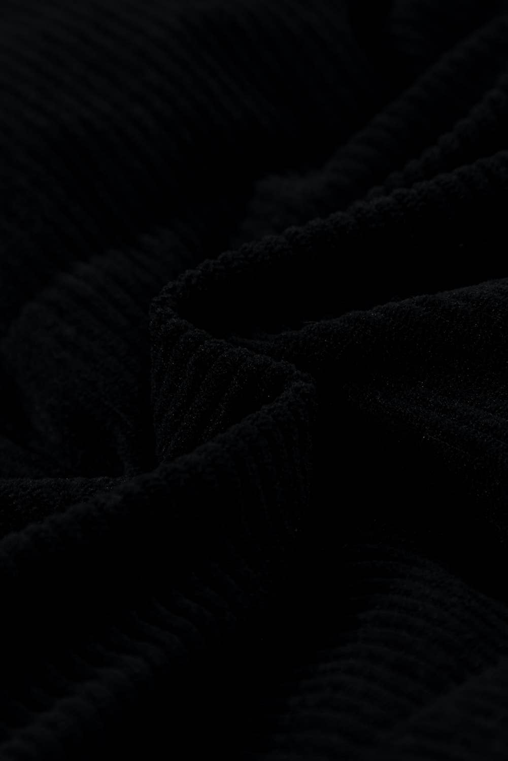 Corduroy Stand Neck Zipped Puffer Vest