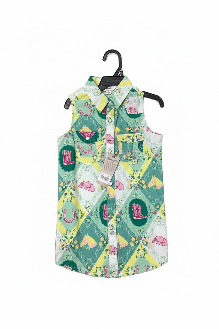 Wrangler Girls Button Down Tank- 112379463