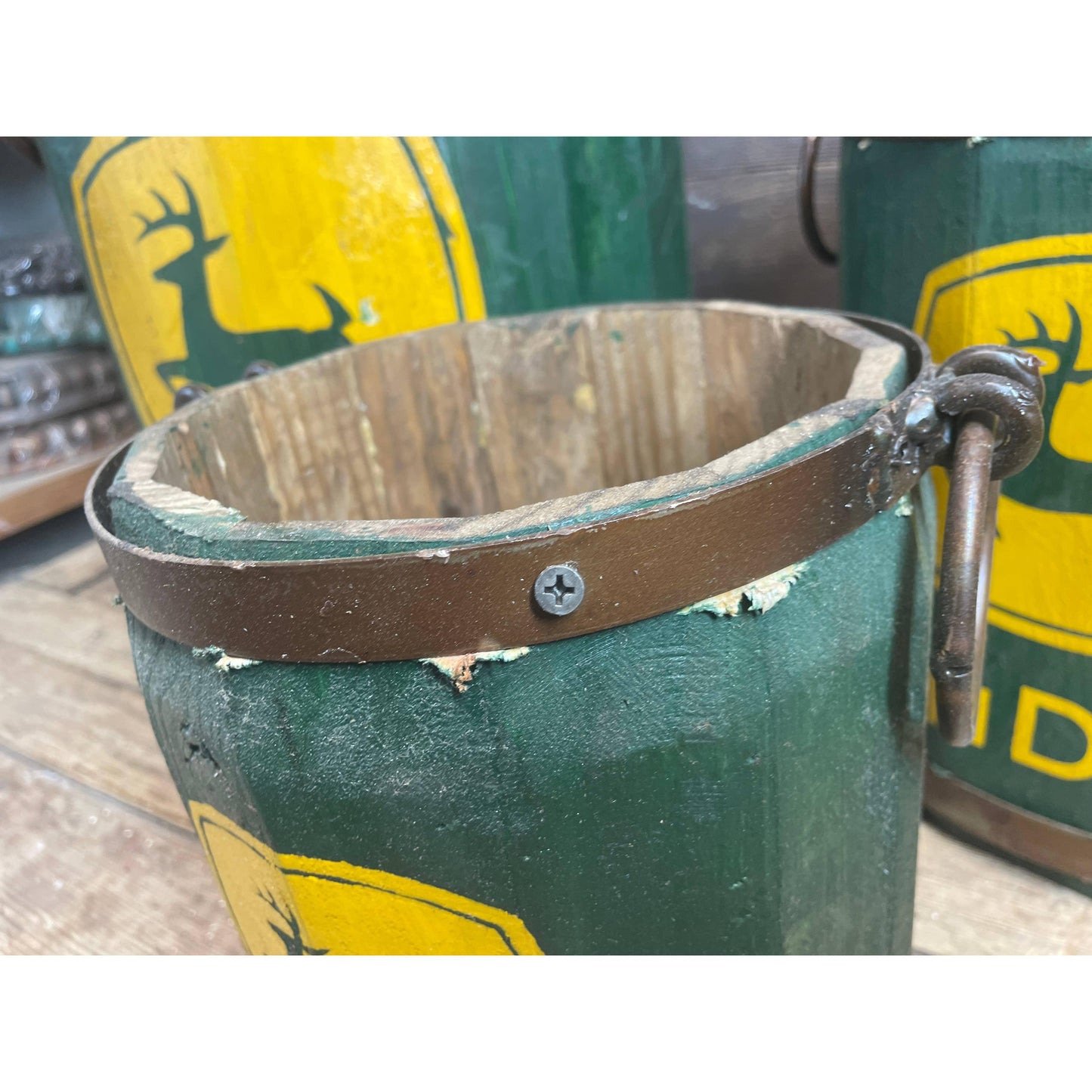 My Amigos Imports - John Deere Rustic Trim Bucket-Green-Handmade-