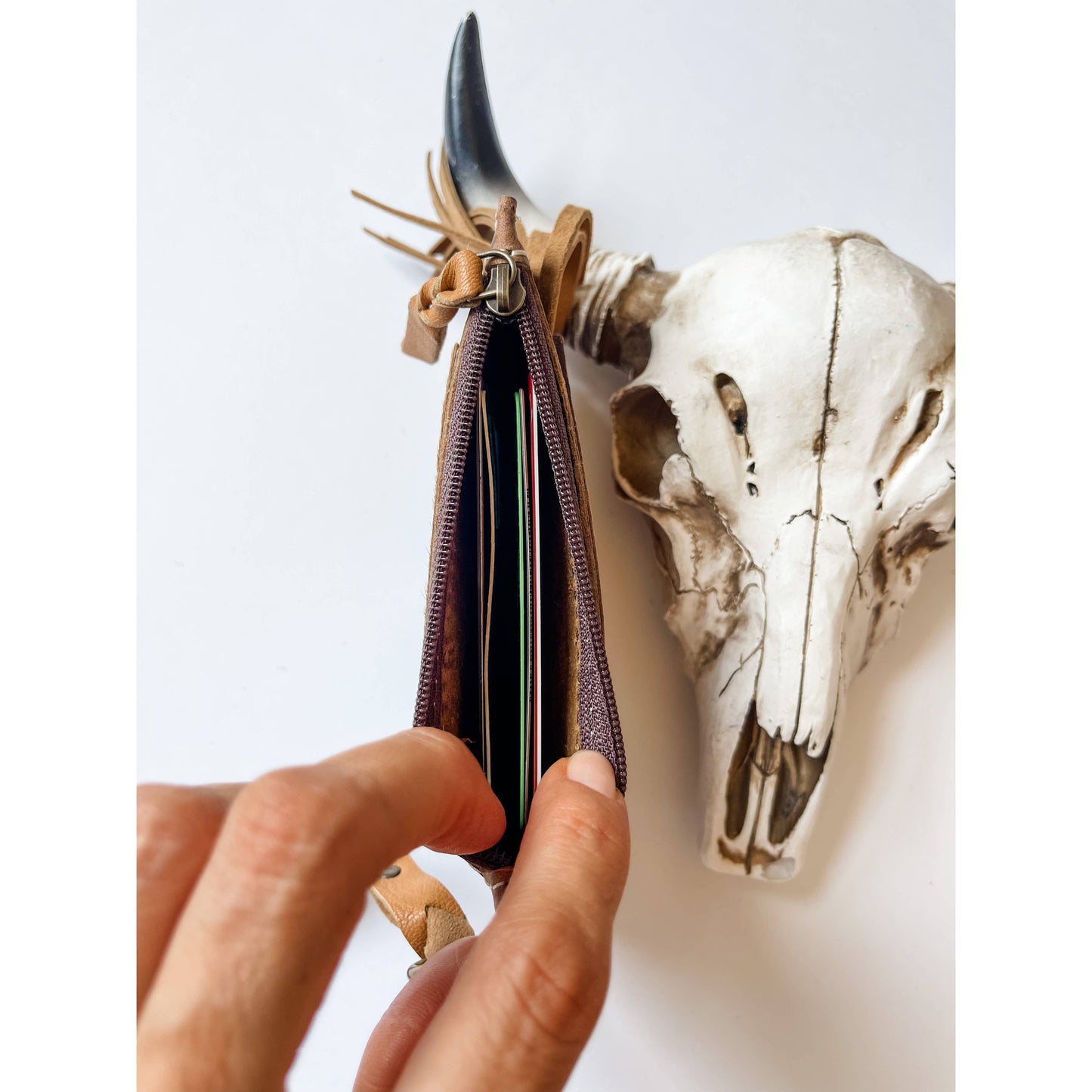 Kenzie Western Keychain ID Leather Wallet