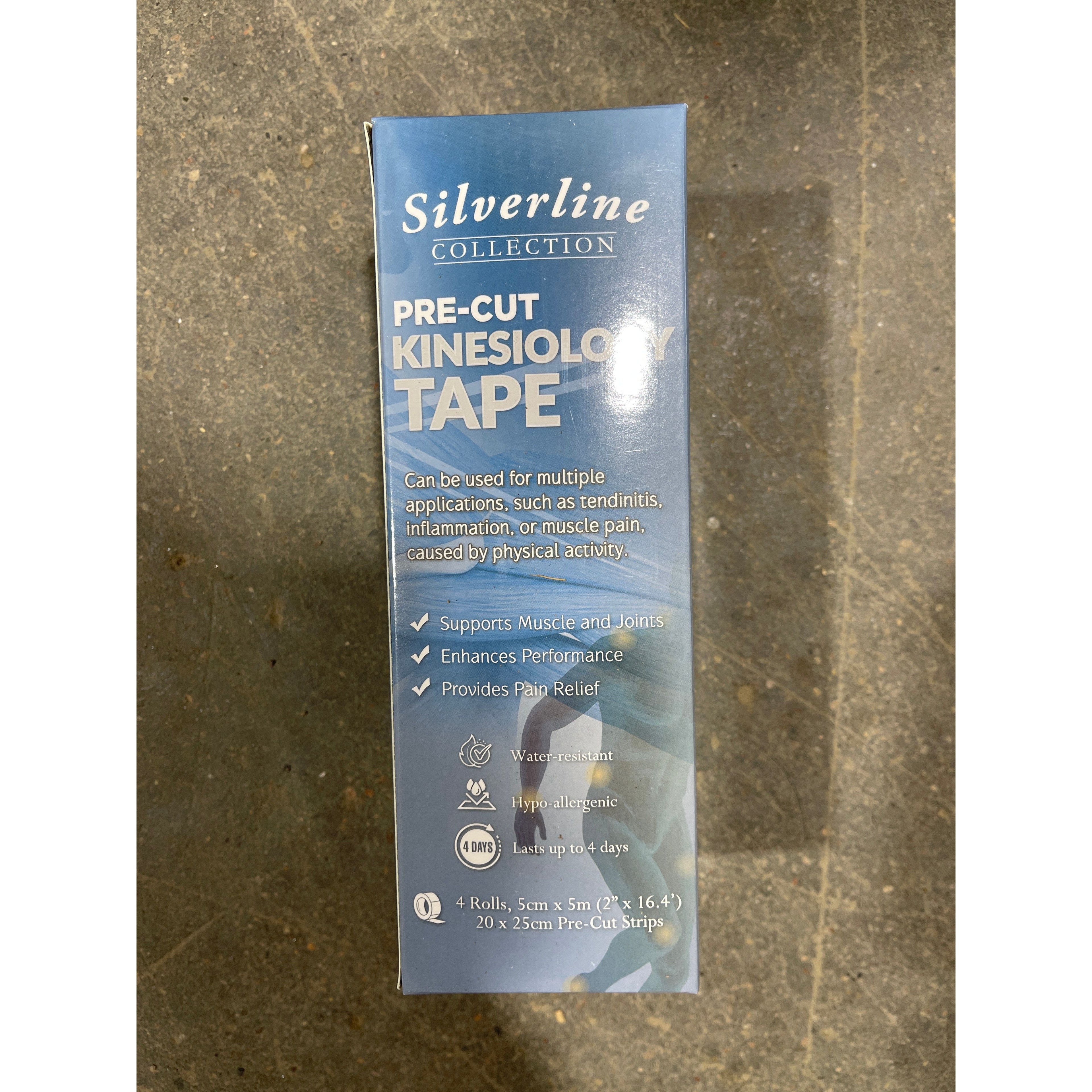 Silverline Collection Pre-Cut Kinesiology Tape 4 rolls