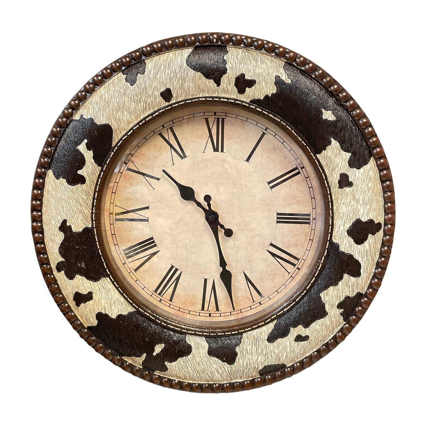 RAWHIDE CLOCK WESTERN HOME DECOR