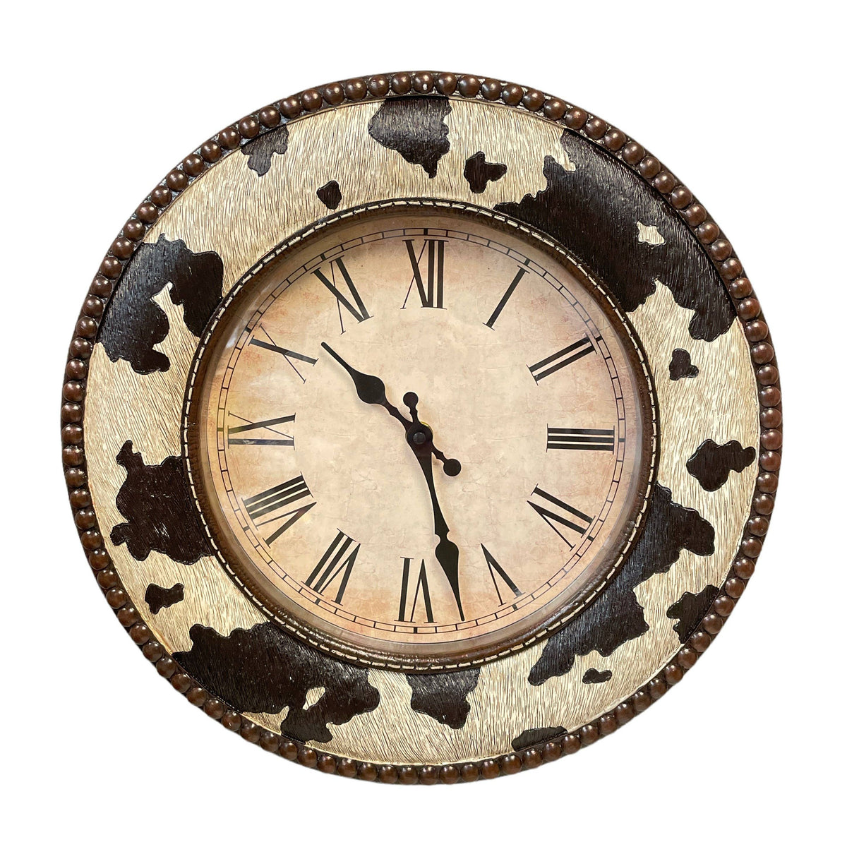 RAWHIDE CLOCK WESTERN HOME DECOR