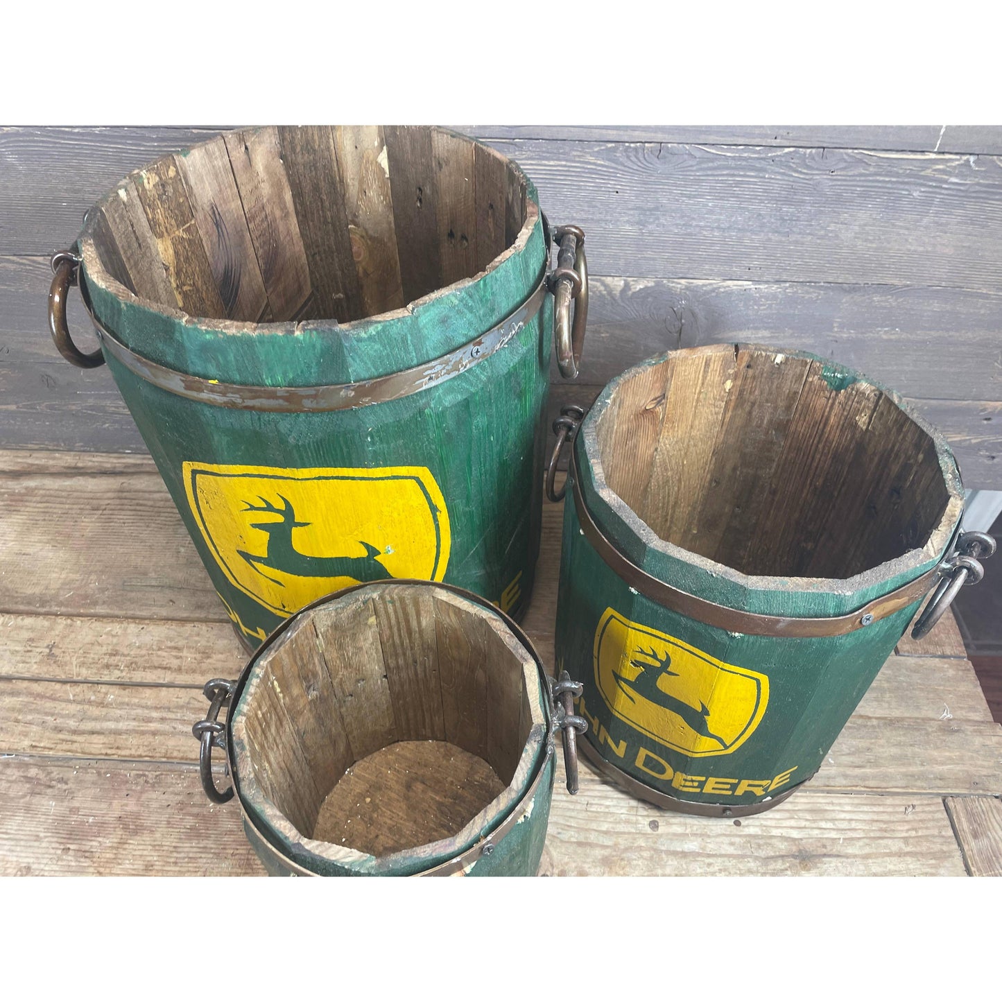 My Amigos Imports - John Deere Rustic Trim Bucket-Green-Handmade-