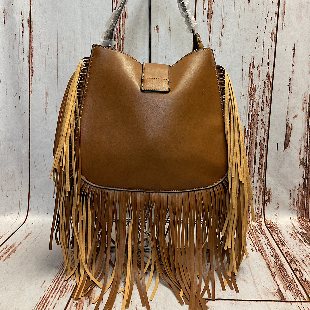 Venus - Brown Fringe Handbag