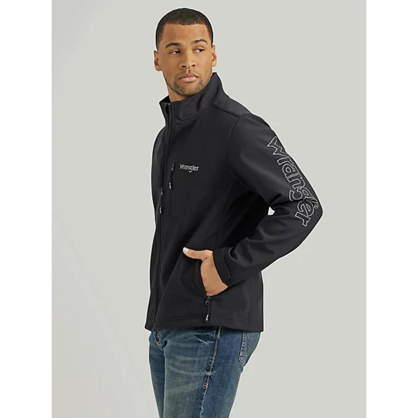 MEN'S WRANGLER® TRAIL JACKET IN BLACKOUT 112353408