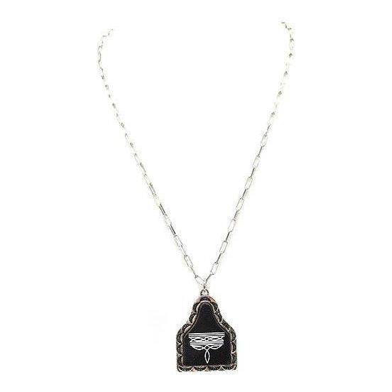 Snowing West - Western Boot Stitch Print Necklace