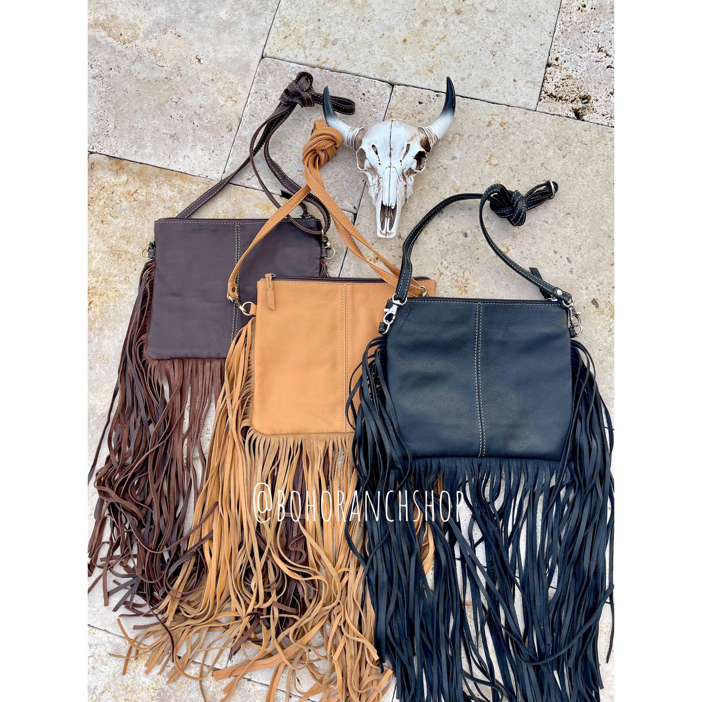 Boho Ranch Shop - THUNDERBIRD COWHIDE CROSSBODY tooled Leather Cowhide Clutch