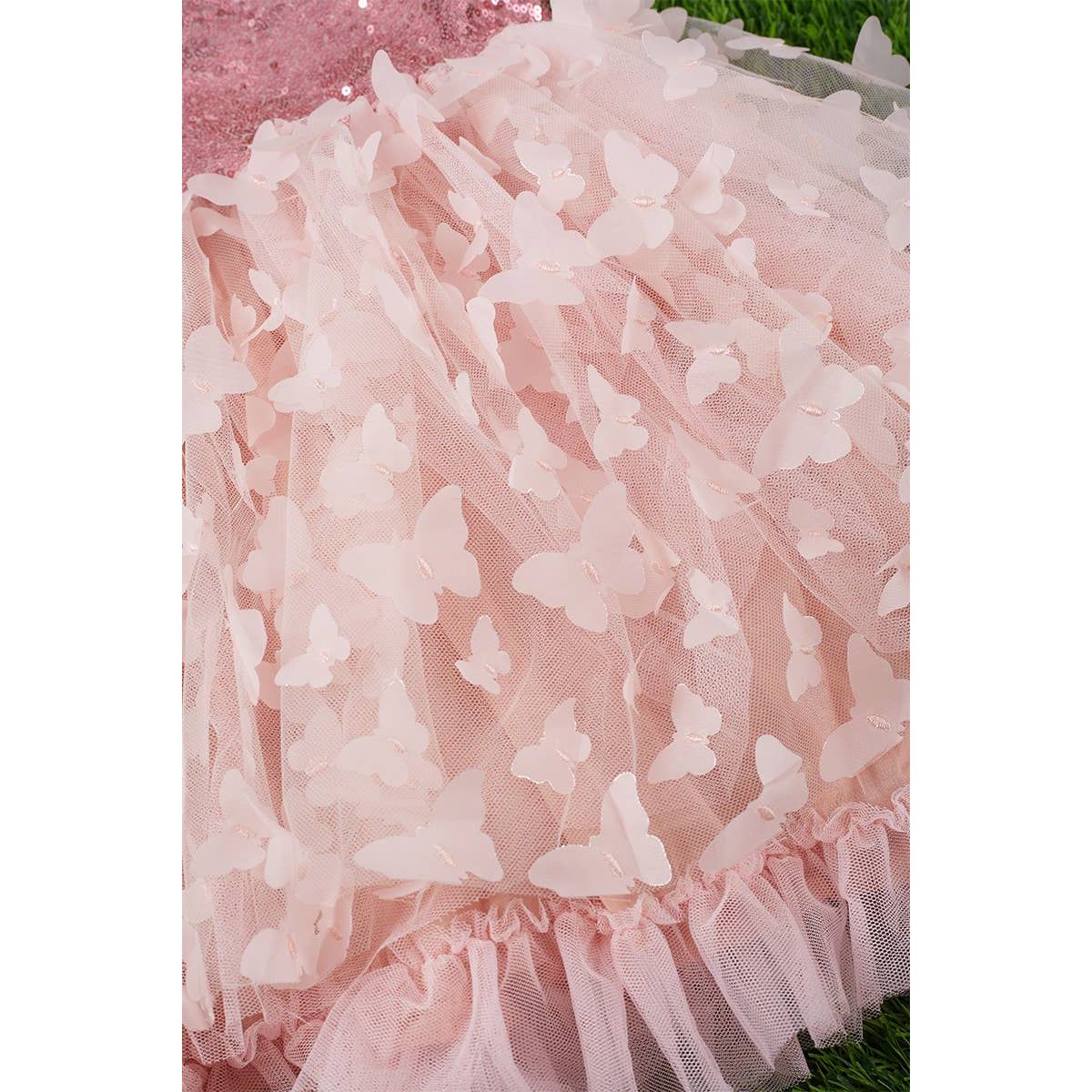 BABY CORAL BUTTERFLY TULLE DRESS SOL