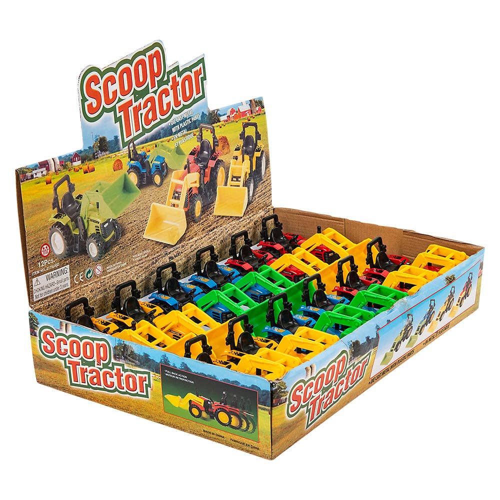 6" DIE-CAST SCOOP TRACTOR LLB Car Toys