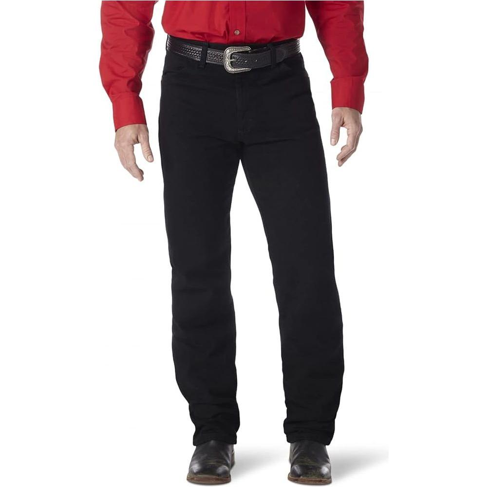 Mens Black Cowboy Cut Pro Rodeo Wrangler Jeans 10H3MWZWK