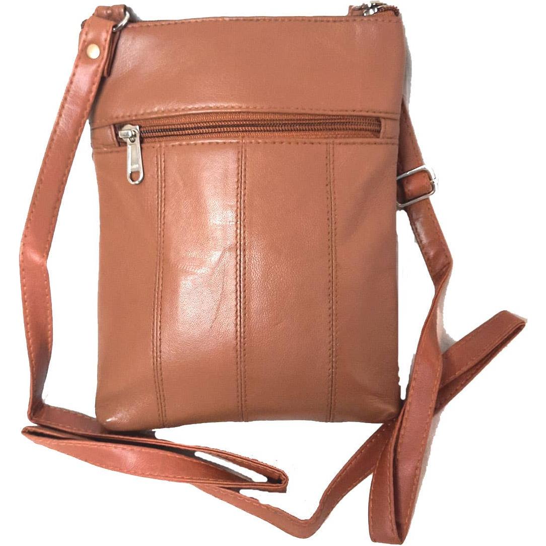 IGI CANADA - Genuine Lambskin Leather Women's Slim Cross Body Bag #7078