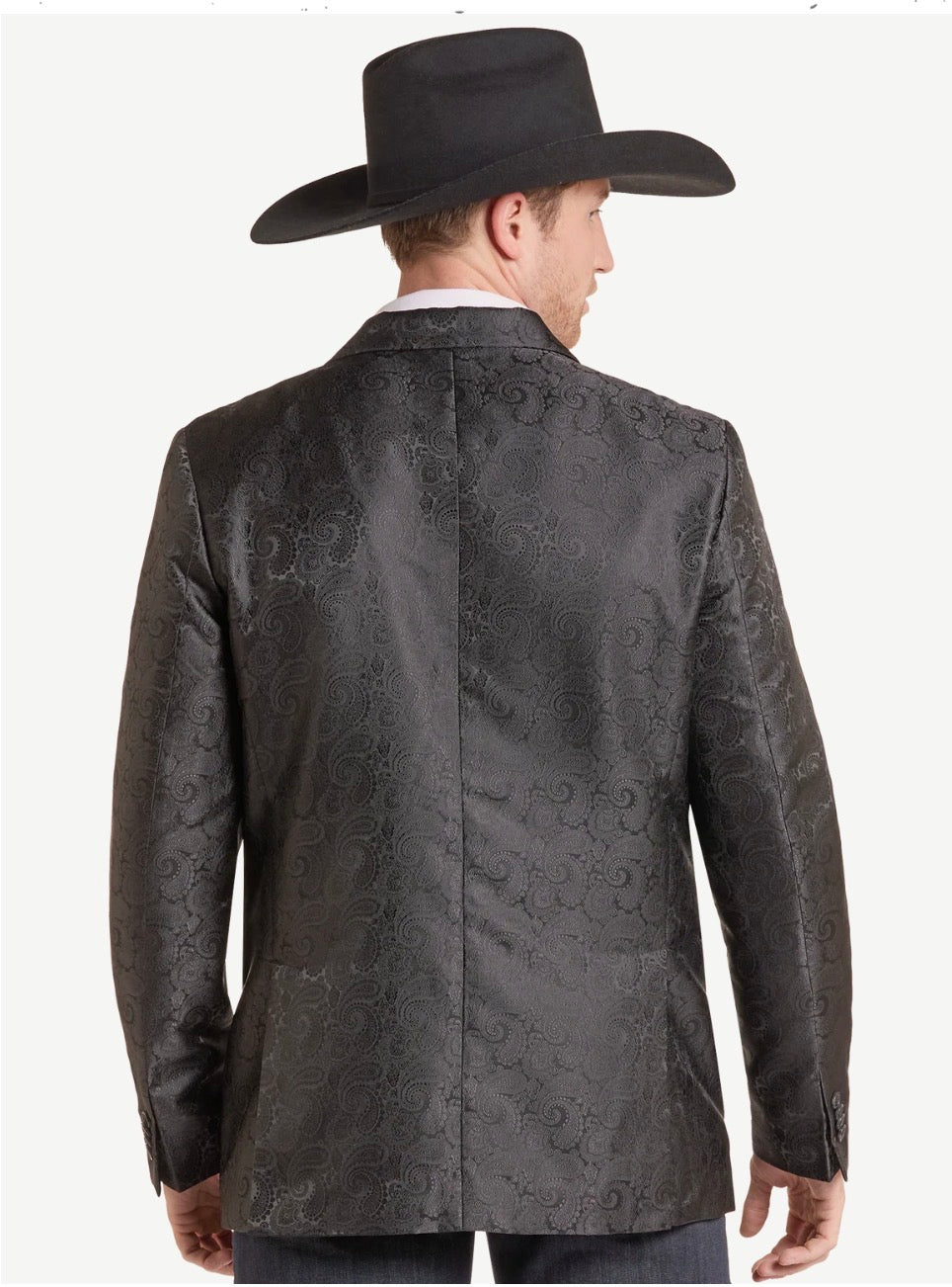 ROCK & ROLL BLAZER/SPORT COAT - Black Paisley Jacquard BM96CO9648