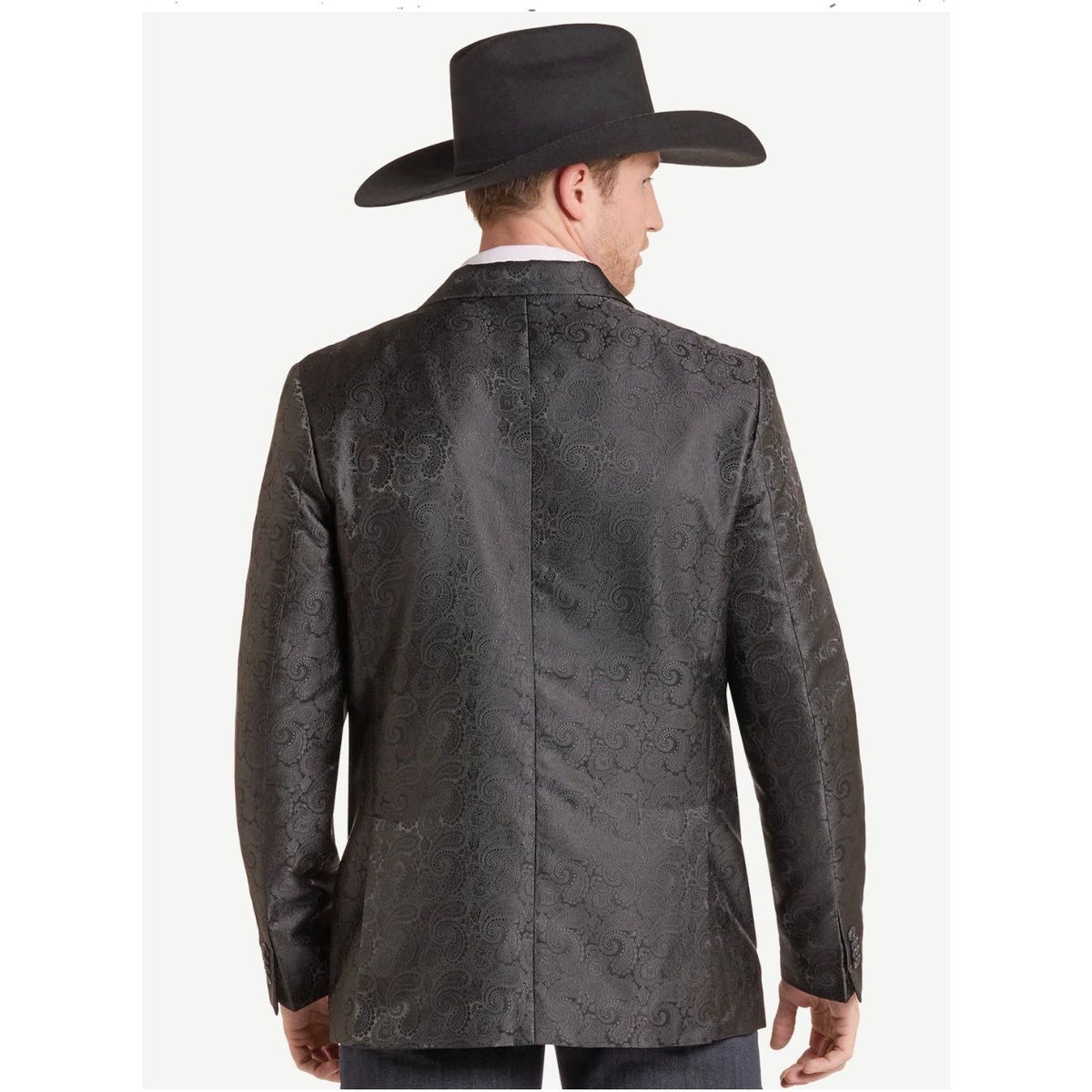 ROCK & ROLL BLAZER/SPORT COAT - Black Paisley Jacquard BM96CO9648
