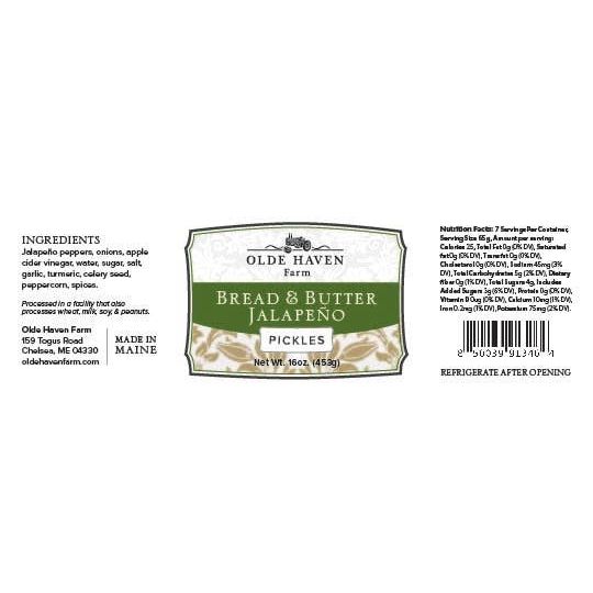 Bread & Butter Jalapeños 16oz