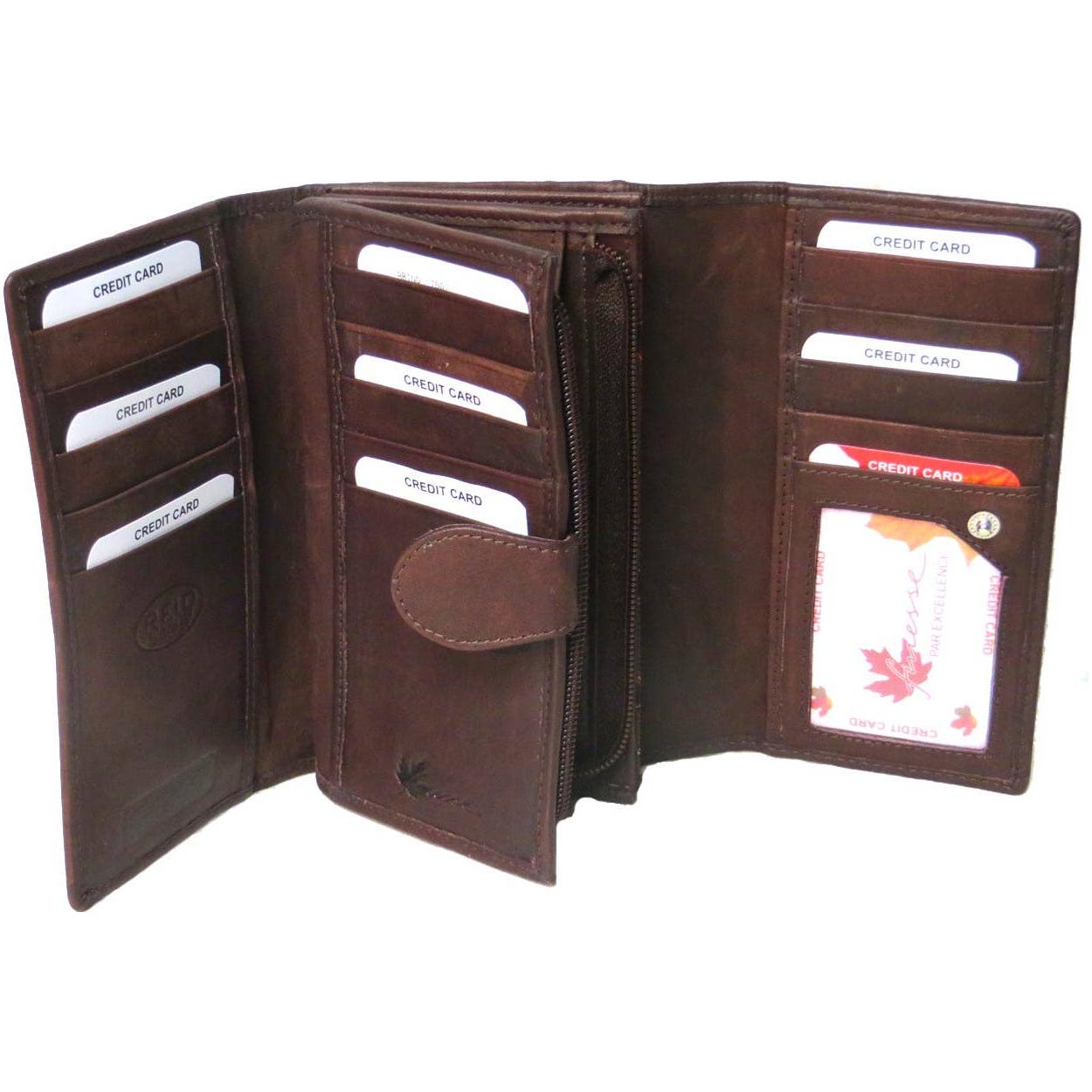 IGI CANADA - Genuine Cowhide Leather RFID Ladies Wallet #7507