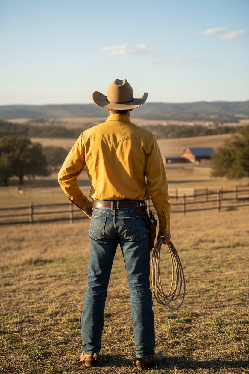Roper Men’s Western Amarillo Solid Snap Shirt, Gold-Tan 1-001-025-4082