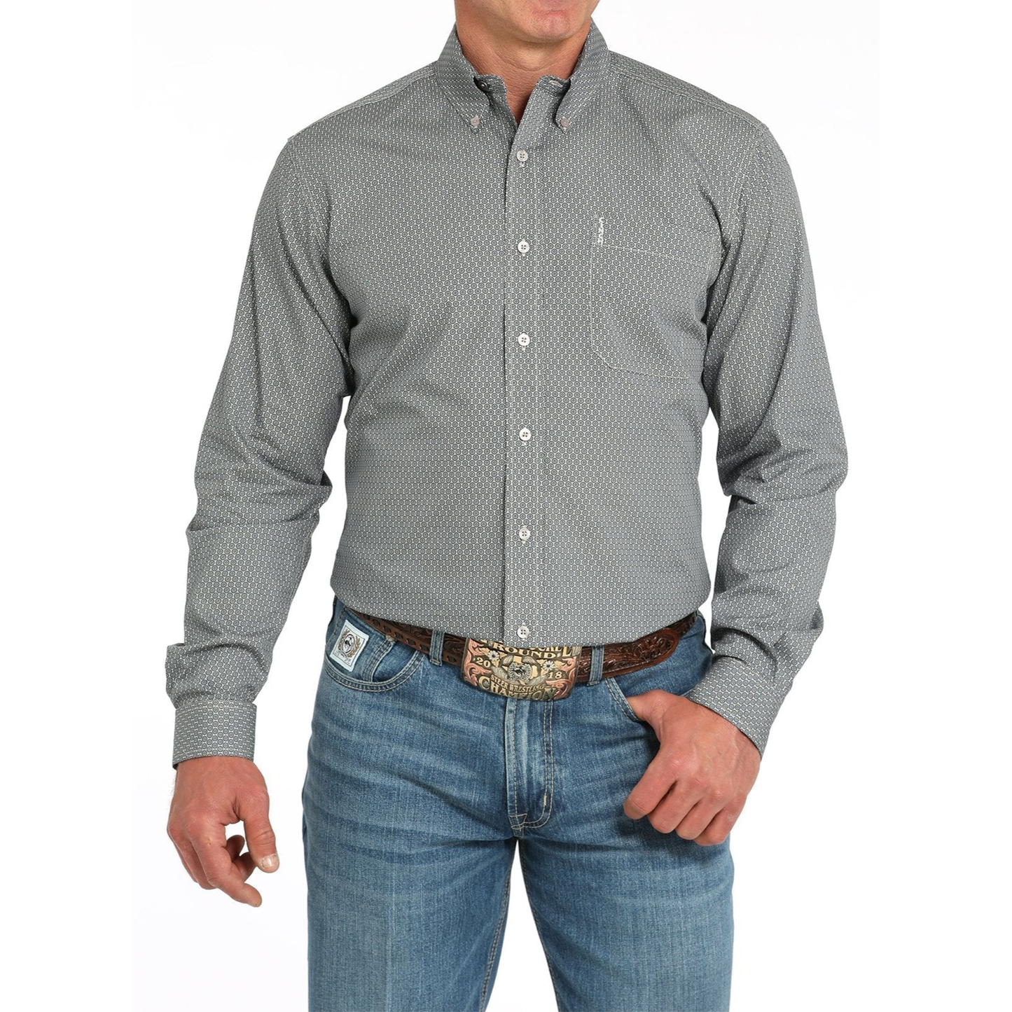 CINCH MEN'S MODERN FIT SHIRT Grey MTW1347133