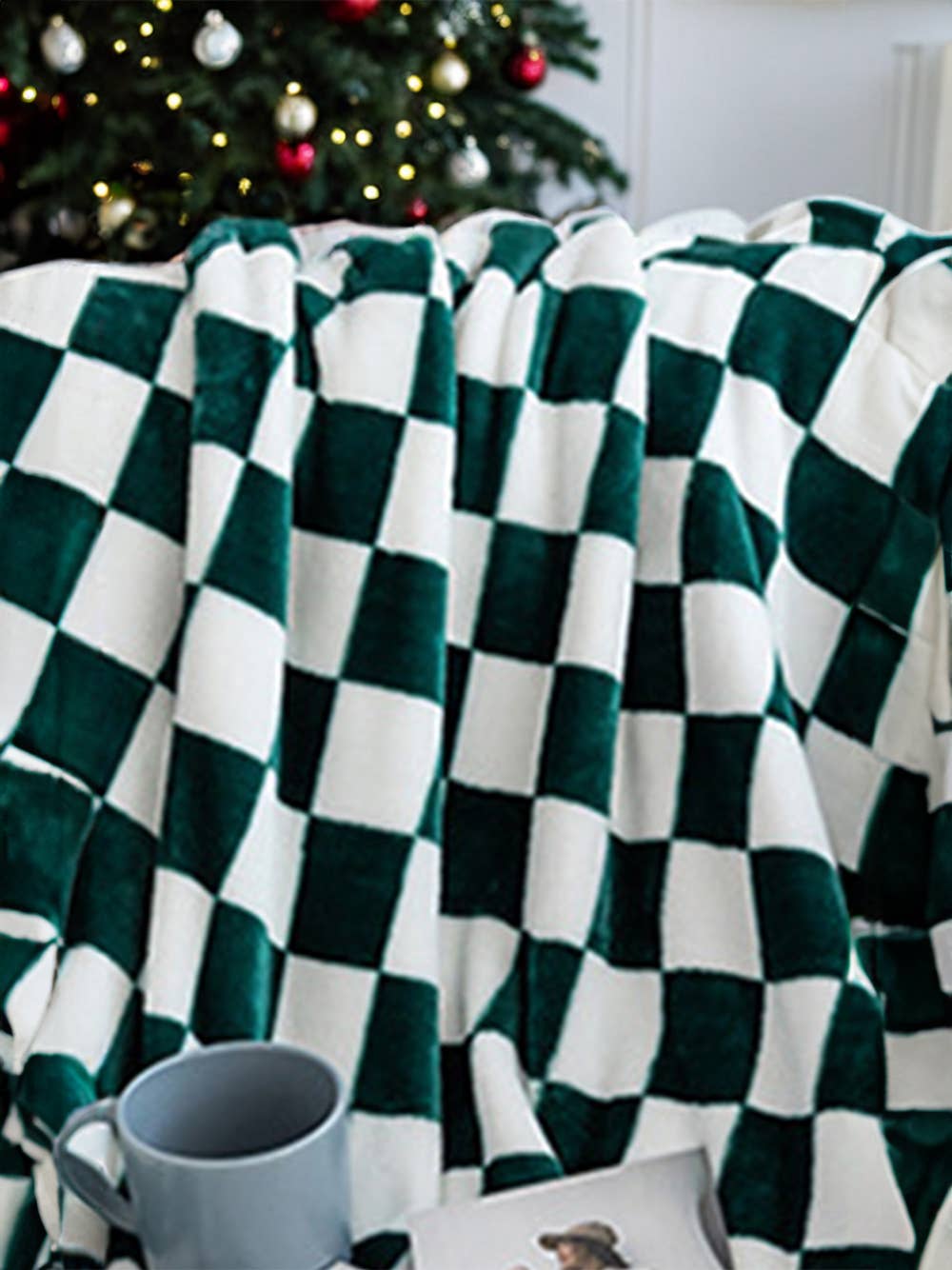 Checkerboard Printed Soft Throw Blanket 47*78 inch