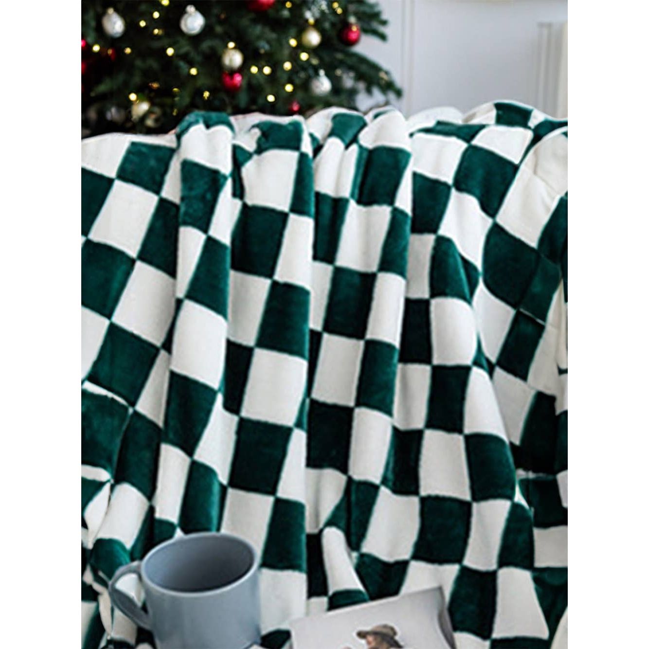 Checkerboard Printed Soft Throw Blanket 47*78 inch