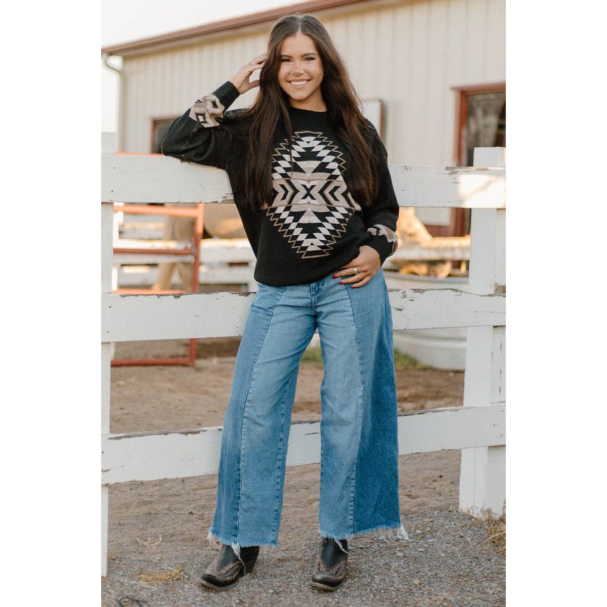 Night Aztec Sweater