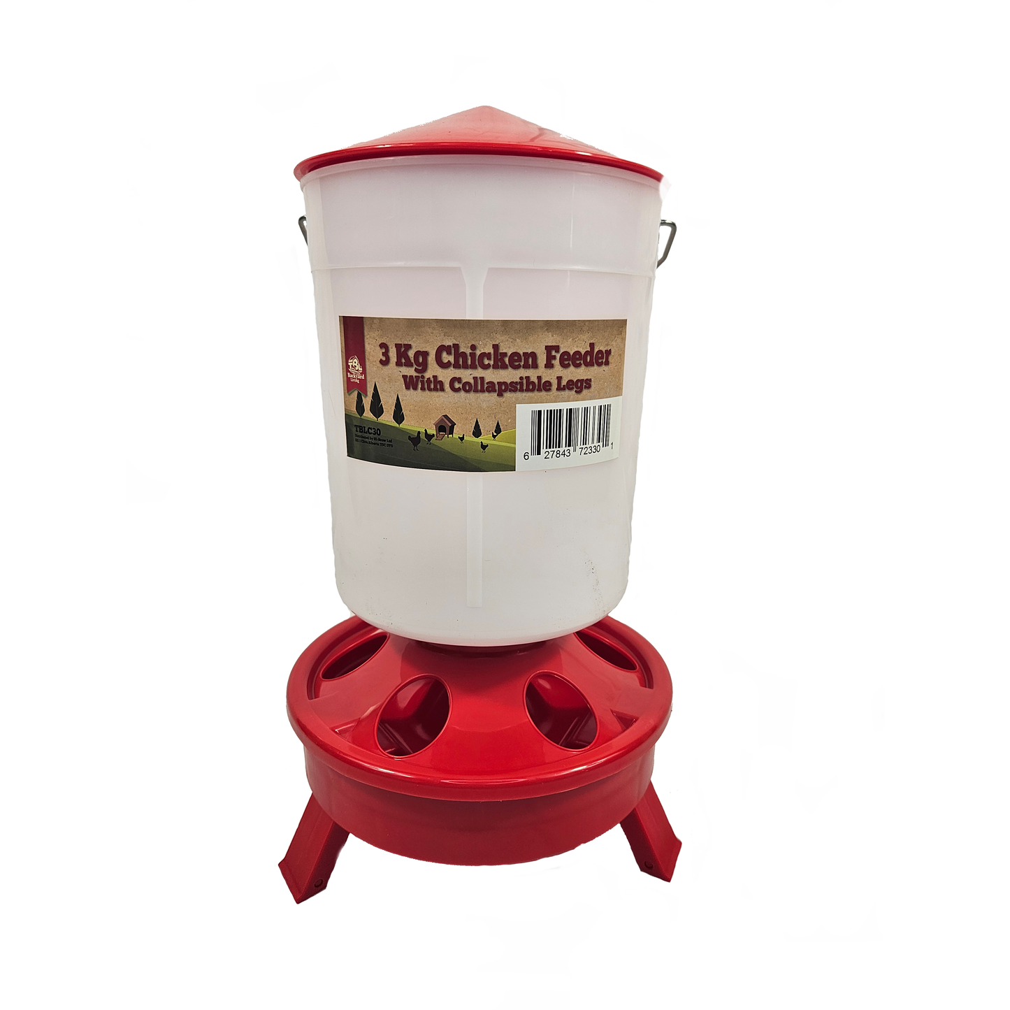 TBL Plastic Chicken Feeder w/ Collapsible Legs