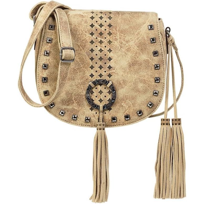 Angel Ranch Western Handbag Womens Melody Concealed Beige D330008931