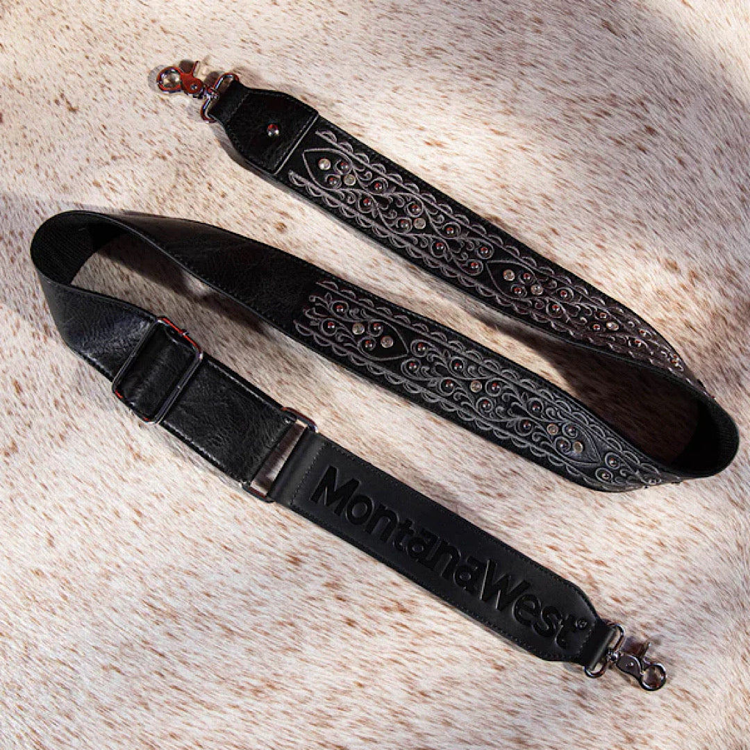 Montana West Western Guitar Style Embroidered Crossbody Strap