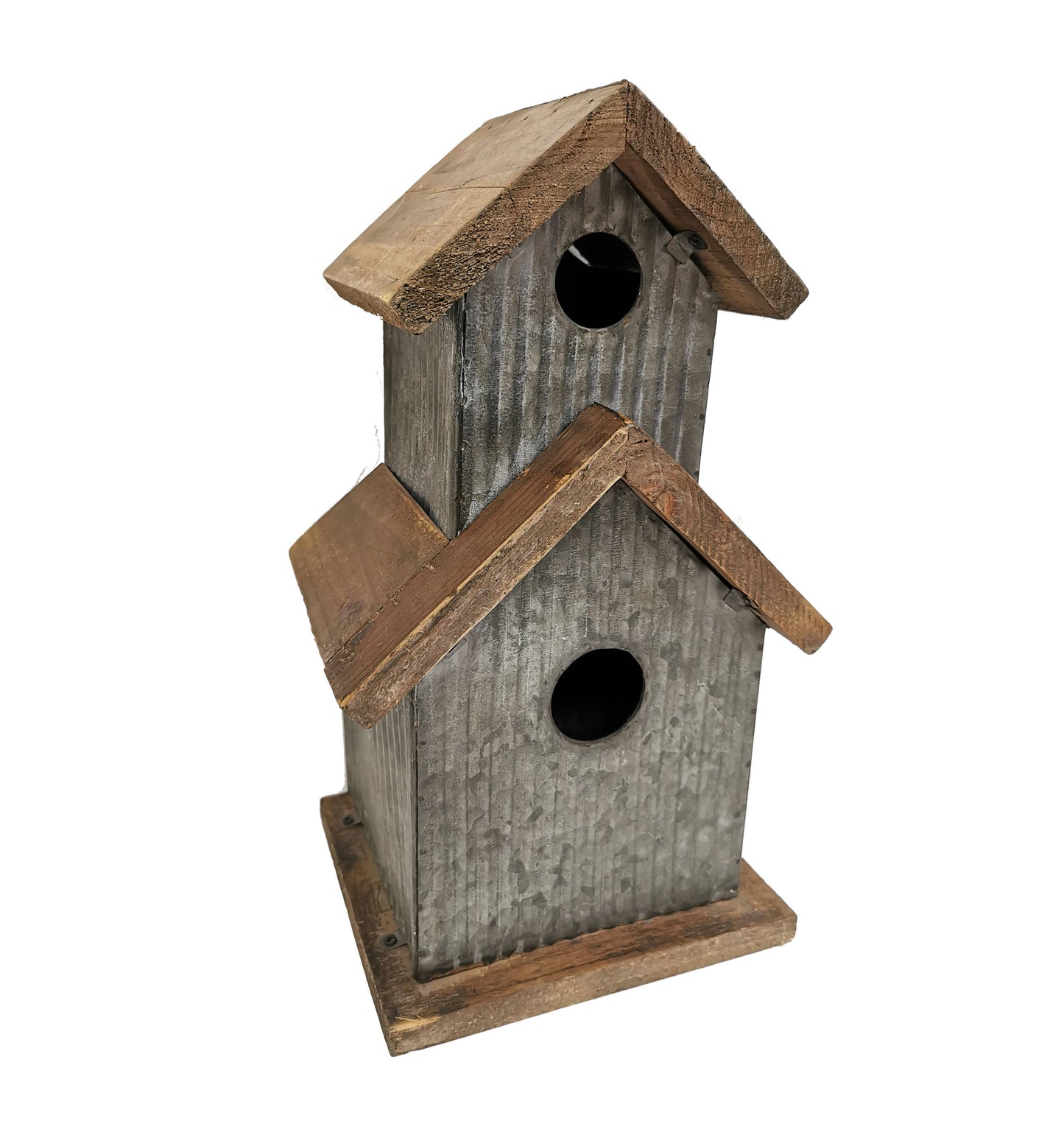 Reclaimed Wood and Metal Bird House
