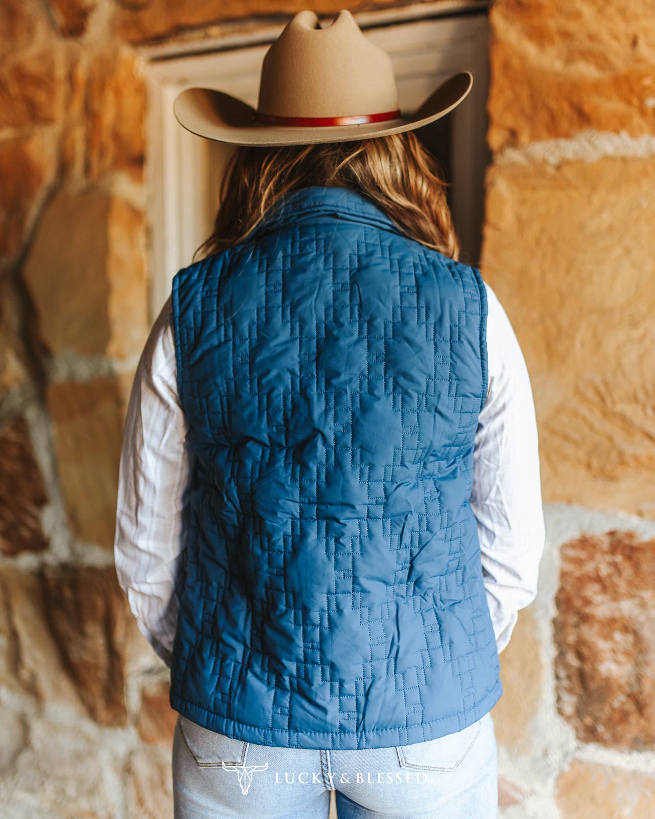Solid Teal Quilted Vest
