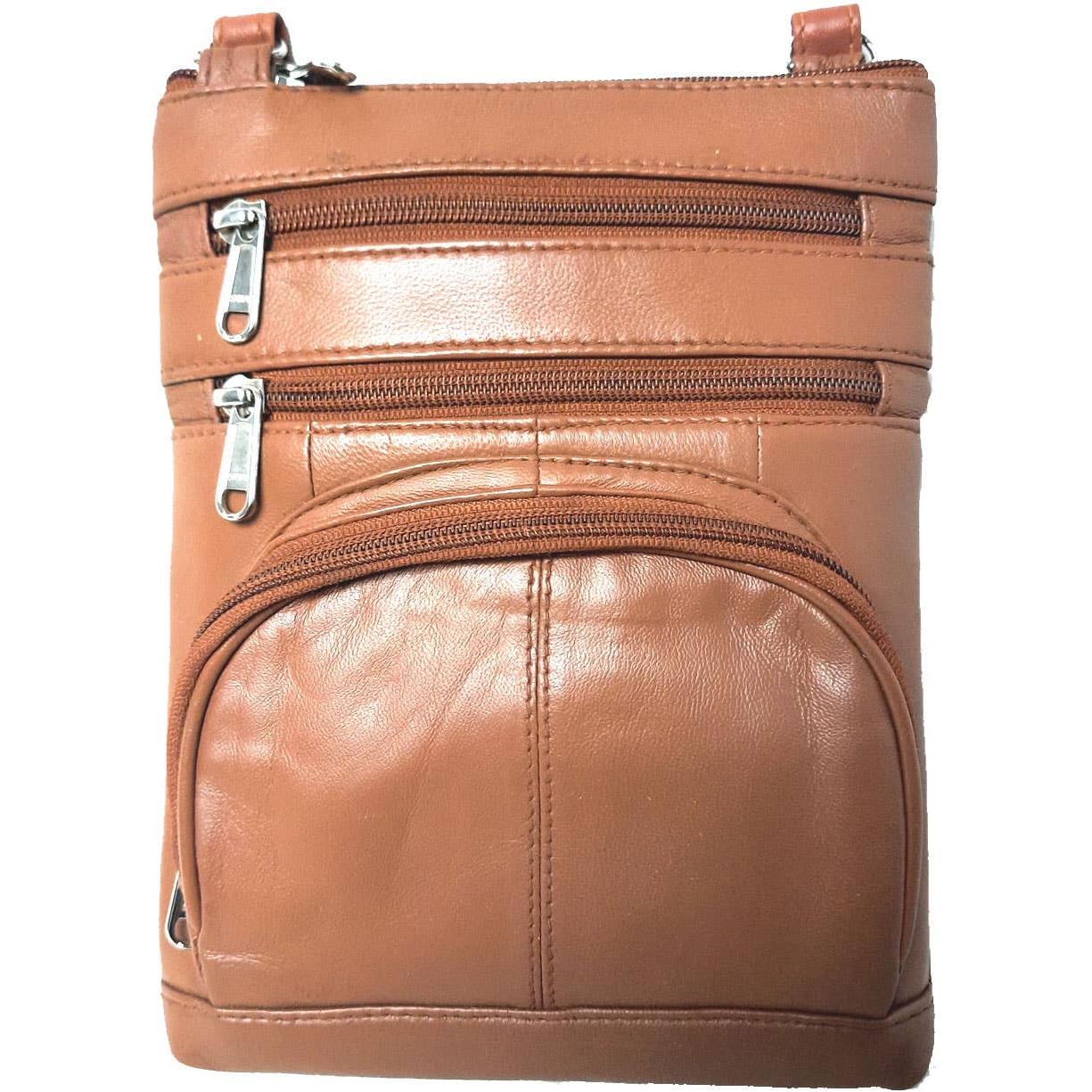 IGI CANADA - Genuine Lambskin Leather Women's Slim Cross Body Bag #7078