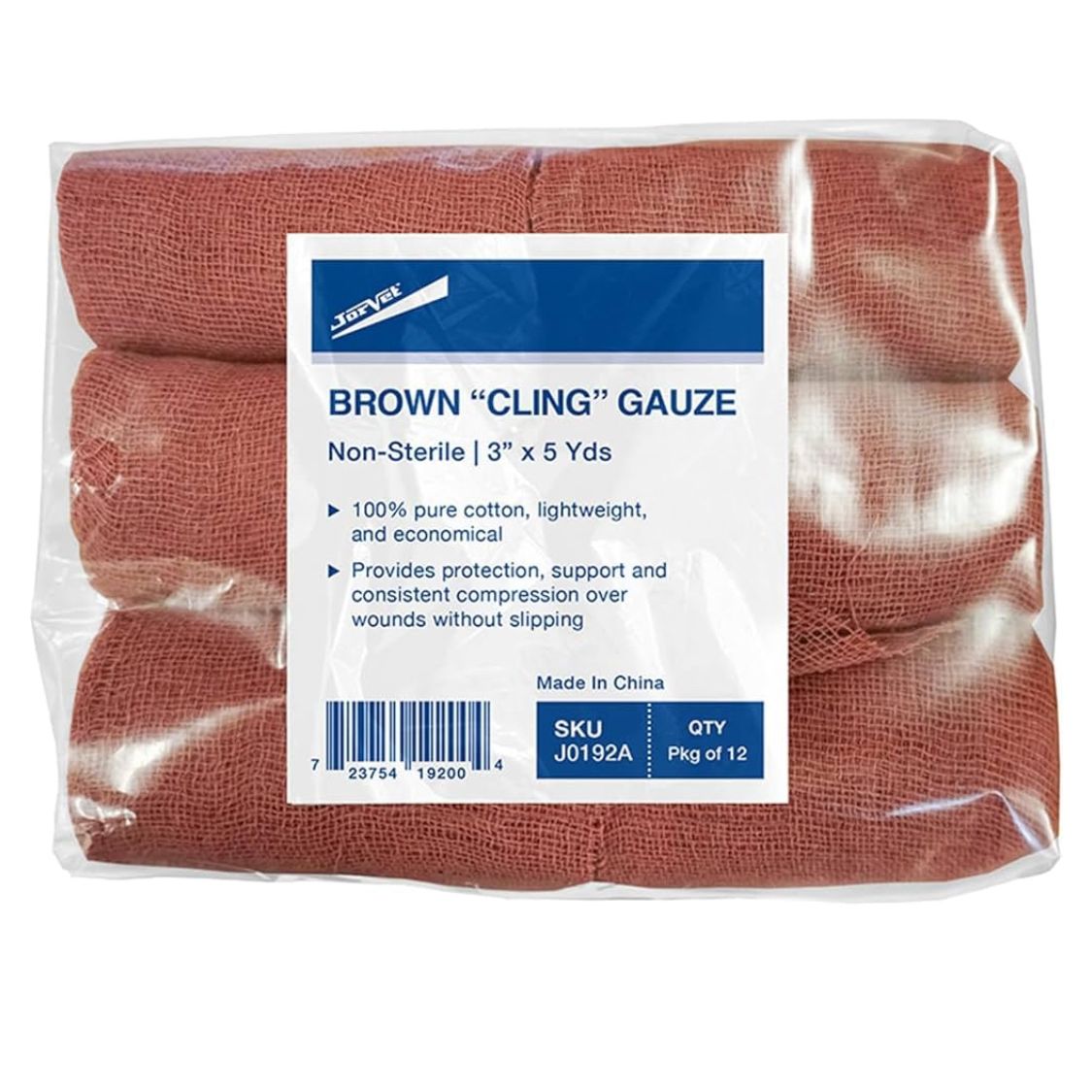 JorVet Brown Cling Gauze
