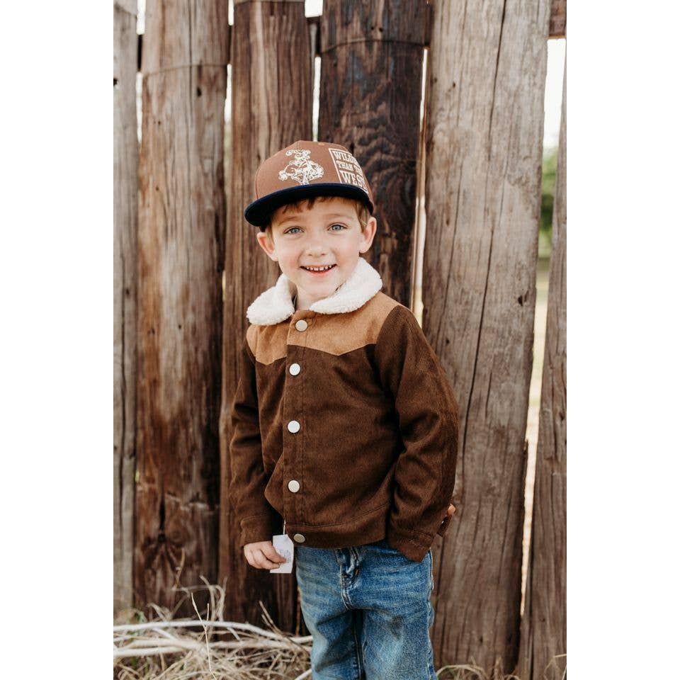 Shea Baby Boys Brown Two-Toned Jacket, SBJ01