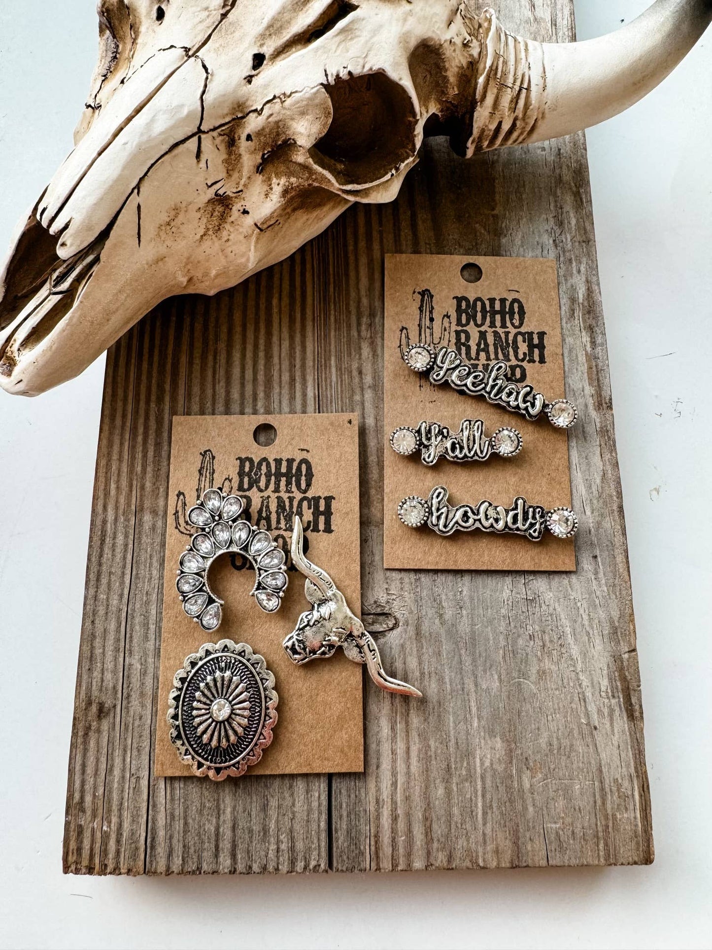 Western Trucker Hat Cap - Magnetic Hat Pin Set