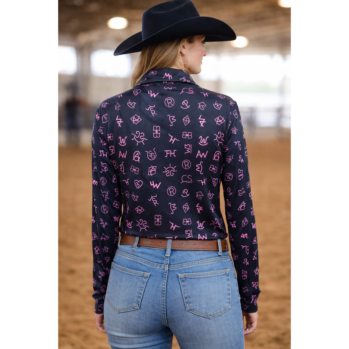 Neon Spur Brand Babe Quarter Zip Sun Shirt