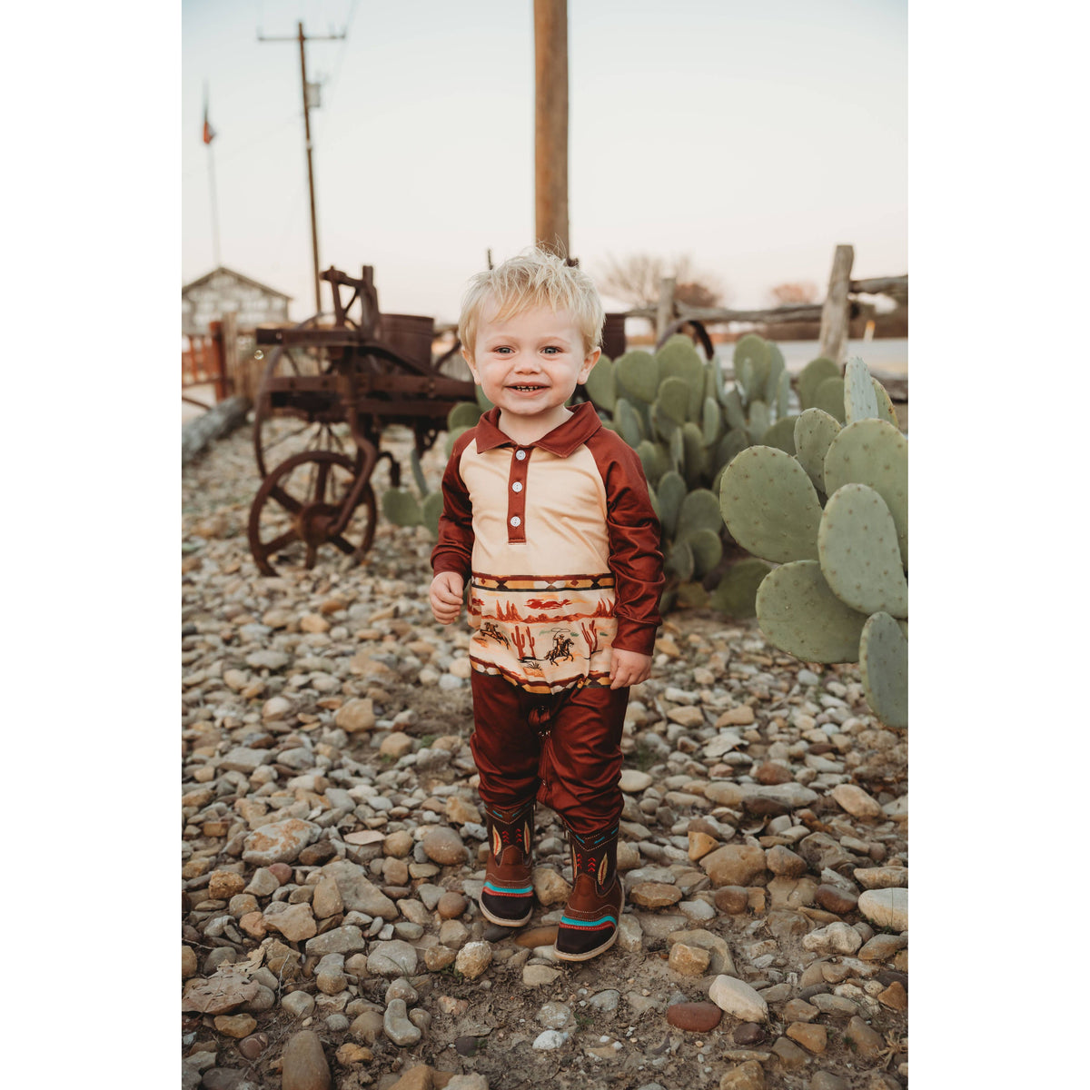 Baby Infant Romper, Desert Cowboy