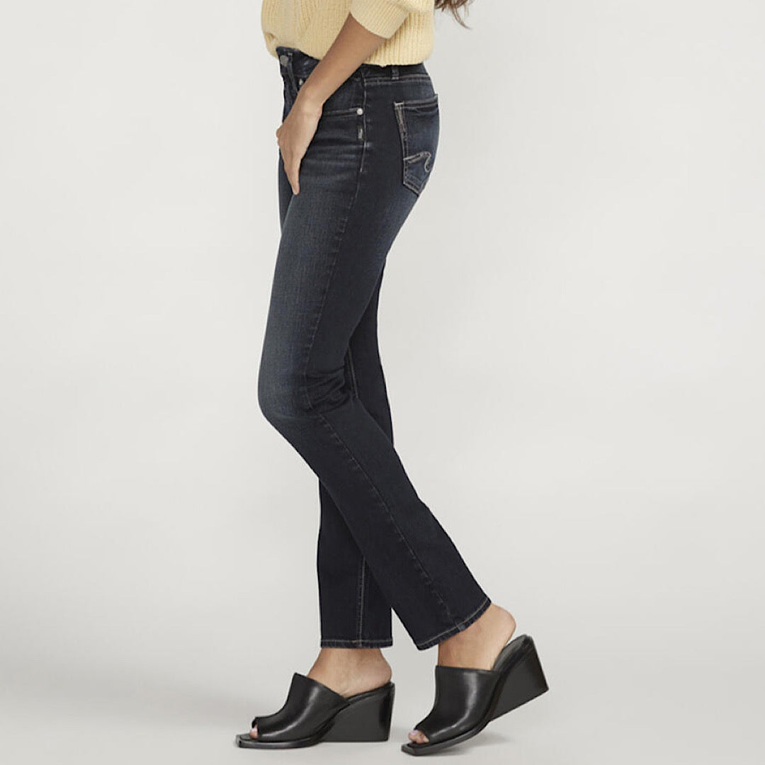 * Ladies Suki Curvy Fit Mid Rise Straight Leg
