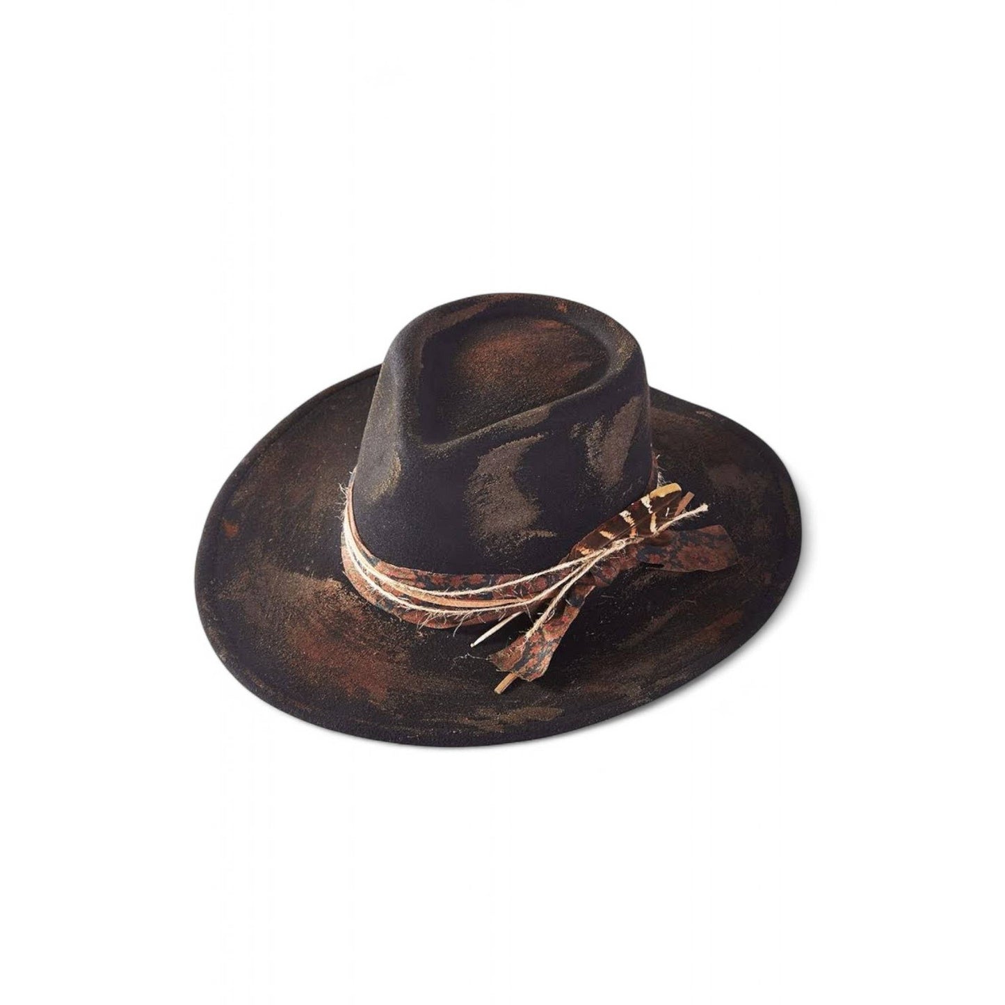 Distress Vintage Shapable Fedora Cowboy Hat MH0244